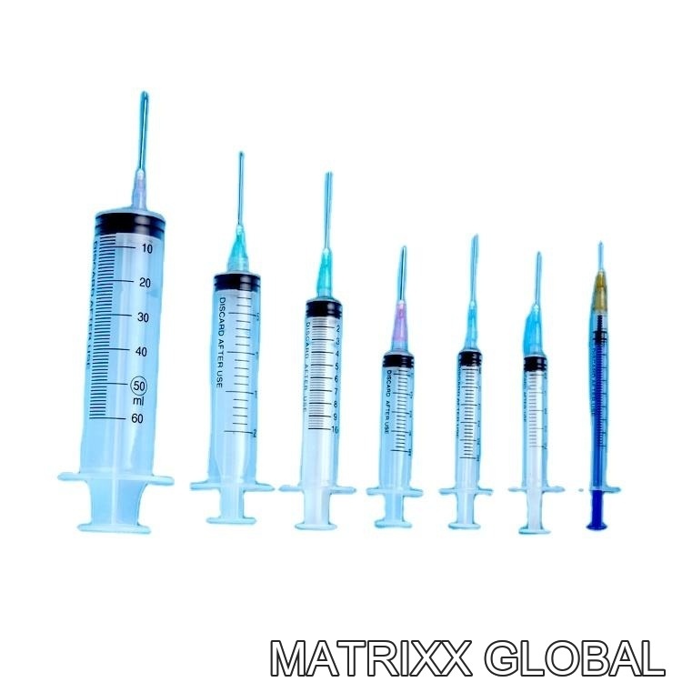 Disposable syringes and hypodermic needles